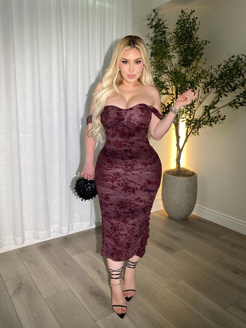 Adore Burgandy Dress