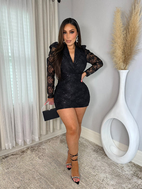 Coquette Black Dress