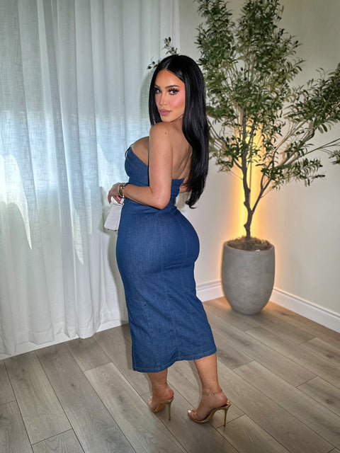 Amara Dark Denim Dress