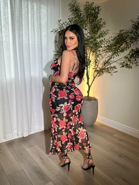 Rose Romance Black Set