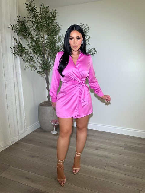 Pink Silk Dress