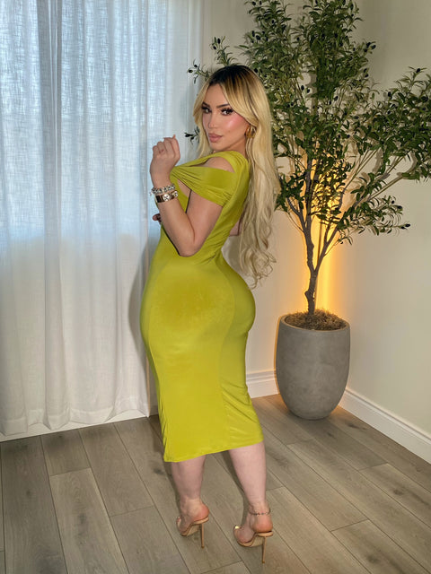 Silhouette Lime Maxi Dress￼