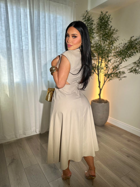 Sahara Kaki Dress