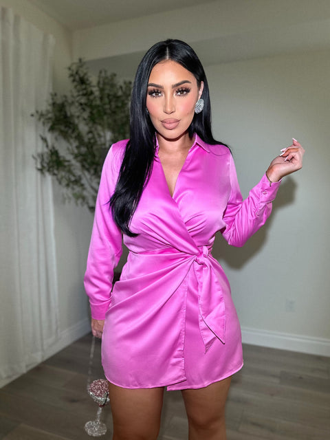Pink Silk Dress