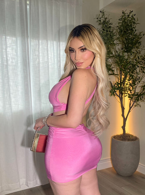 Love Twist Pink Mini Dress