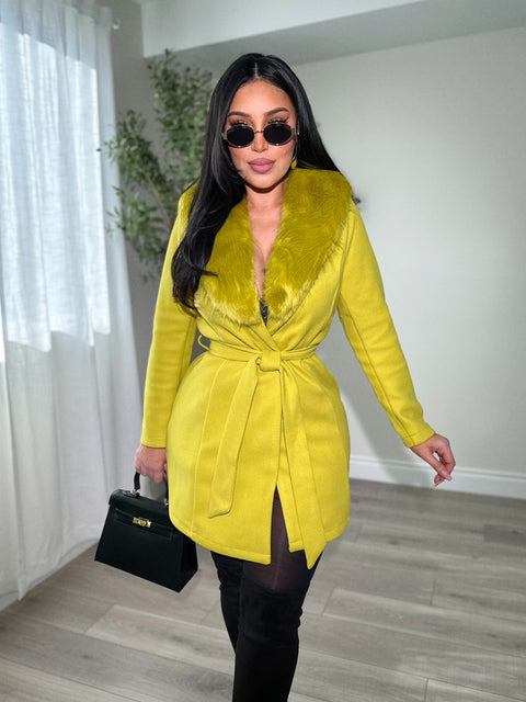 Exclusive Coat In Lime Green