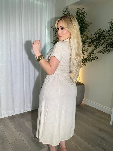Harmony Oatmeal Dress