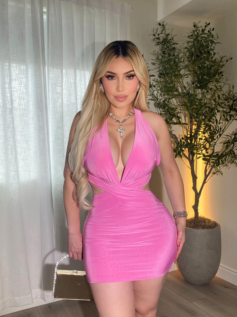Love Twist Pink Mini Dress