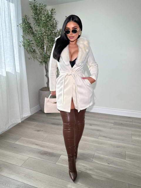 Excuses Coat In Ivory