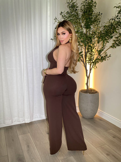 Executive Brown Jumpsuit