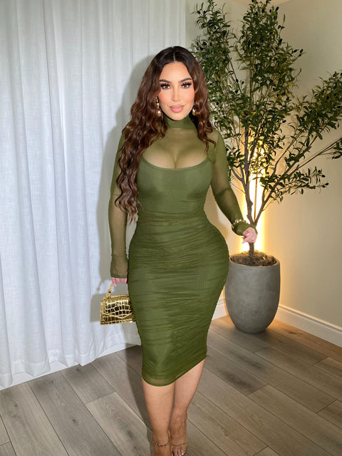 Dashing Olive Dress
