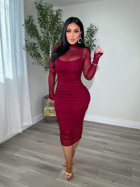 Dashing Burgundy Dress