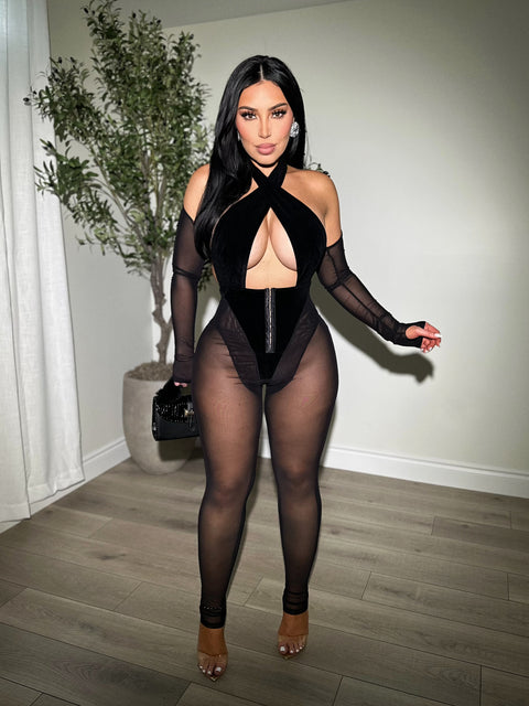 Try Me Black Jumpsuit