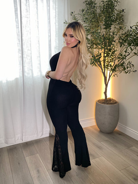 Selena Black Jumpsuit