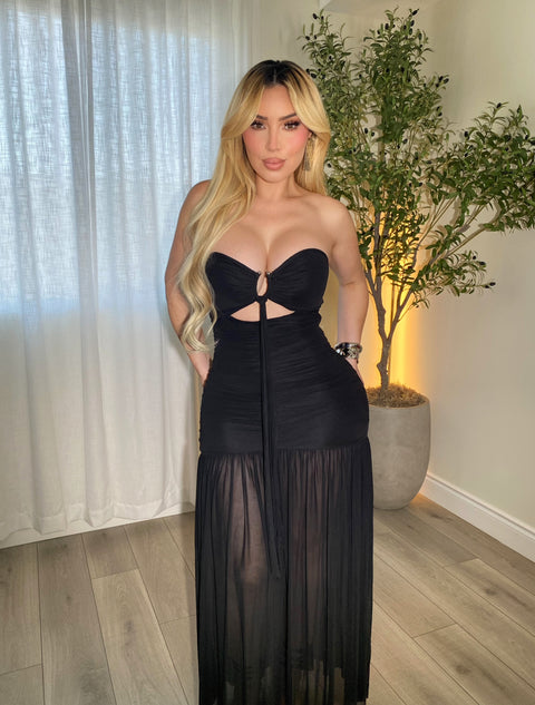 Clara Black Maxi Dress