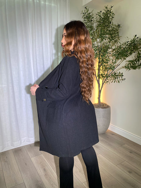 Elevated Black Long Coat