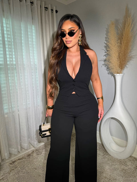 Executive Black Jumpsuit