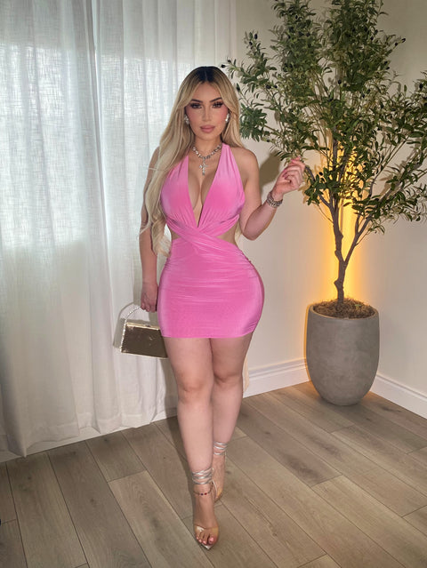 Love Twist Pink Mini Dress