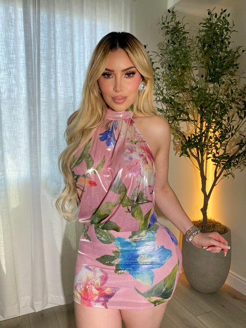 Isla Petal Pink Mini Dress
