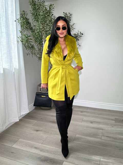 Exclusive Coat In Lime Green