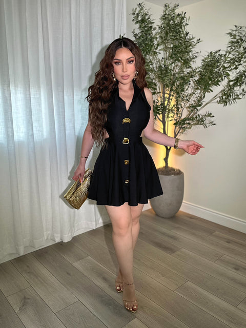 Yasmin Black Mini Dress