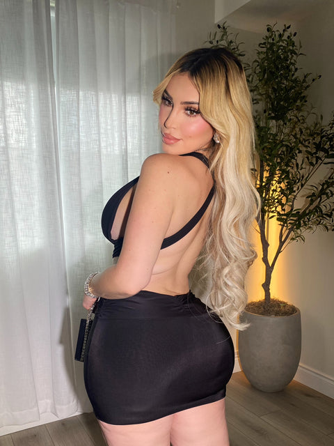 Love Twist Black Mini Dress