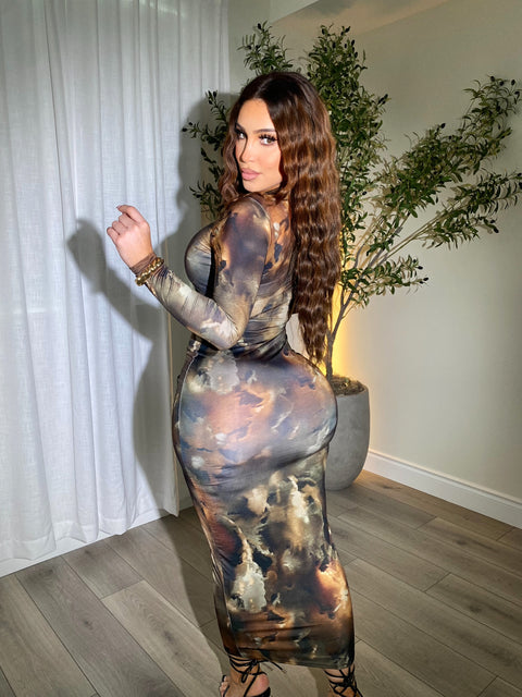 Bronzed Aura Maxi Dress