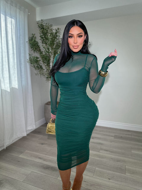 Dashing Hunter Green Dress